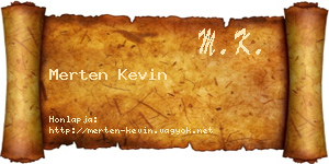 Merten Kevin névjegykártya